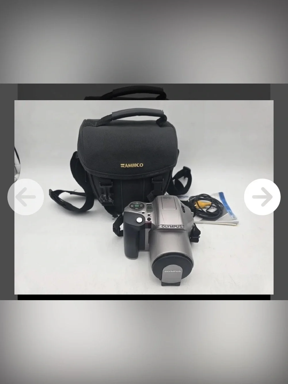 Olympus IS-20 DLX QD 35mm Film Camera w Case Manual & Accessories